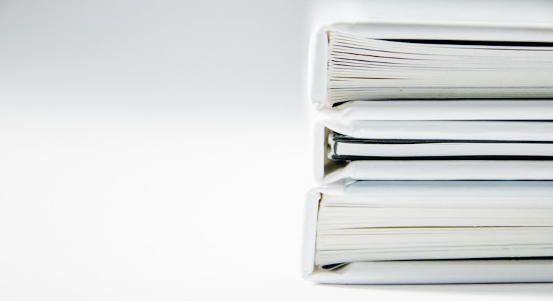 A stack of thick case folders